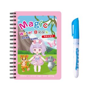 Kids DIY Magic Water Drawing Book Reusable Water Coloring Quiet Book Toddler Doodle Graffiti Album Clear Water Painting Toy
