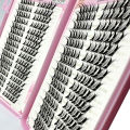 32Rows Fox Eye Manga  Cluster Lashes Cat Eye Lashes Individual Lashes Natural Look DIY Eyelash Extension Volume Lash Clusters. 