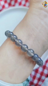 Collection Grade Smoky Purple Chalcedony Single / 3 Rounds Bracelet
