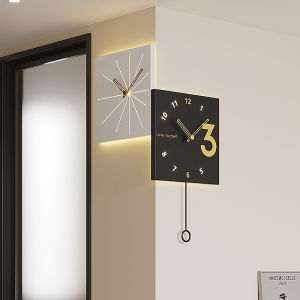 นาฬิกาตั้งโต๊ะแบบเงียบๆ ด้านสองข้างสไตล์โมเดิร์น นาฬิกาติดผนังแบบมุม ดีไซน์เรียบง่าย สำหรับห้องนั่งเล่น ร้านอาหาร ที่จีนแผ่นดินใหญ่