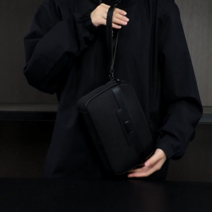 Hesbrow Hydro Grip - Clutch Pria Kulit Asli – Pouch Travel Organizer Gadget Cowok Premium Waterproof Bahan Tebal Muat Banyak