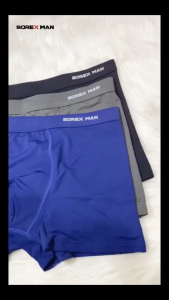 (2PCS) Sorex Man Boxer Pria Cool Tex Pori Pori Dingin Maksimal Silk Seamless Trunk MX 001 Quick Dry