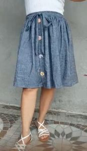 Button Front Skirt midi