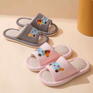Dép Vải Lanh Cotton Mùa Thu Cho Trẻ Em Dép Đi Trong Nhà Chống Trượt Dép Vải Nghệ Thuật Dùng Trong Gia Đình Bàn Chân Thoải Mái