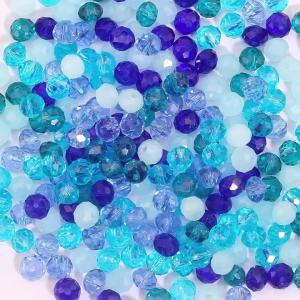 Hạt Cườm Pha Lê Nhiều Màu Sắc Mặt Cắt Đa Giác 6mm Hạt Tròn Rời Dùng Làm Phụ Kiện Trang Sức Phong Cách Mùa Hè Thanh Lịch
