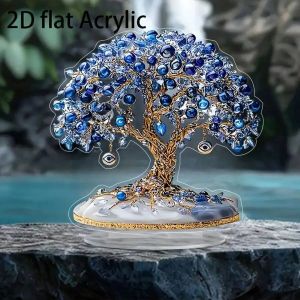 1PCS Elegant Evil Eye Tree Desktop Decorative Sculpture Suitable for Home Decoration and Festival Party Decoration Gifts