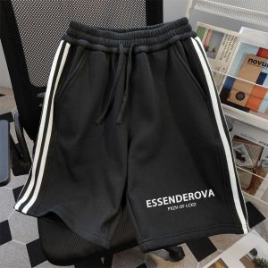 Quần Short Cotton Mỹ in Chữ Rút Dây Mùa Hè Cho Nữ Dáng Rộng Quần Năm Điểm Thời Trang Cho Cặp Đôi Quần Dài Thường Ngày