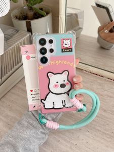 Transparent Cute Samsung S25 Ultra Phone Case with Four Corner Hanging Hole Protective Soft Shell for S24 plus Anti-Fall Design