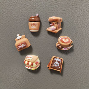 Coffee Desserts Simulated Food Refrigerator Magnets Coffee Bean Sticker Fridge Magnet DIY Home Decor