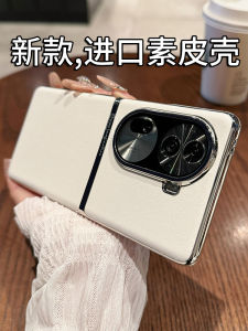 เคสโทรศัพท์หนังแบบบางเฉียบสำหรับ Oppo Reno11 Reno12 pro Reno13 pro พร้อมฟิล์มเลนส์ ป้องกันการตกหล่นแบบเต็มจอ สำหรับผู้ชายและผู้หญิง