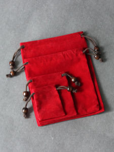 Jewelry Jade Jewelry Bag Red Flannel Bag Drawstring Drawstring Pocket Silk Pouch Lucky Bag Bracelet Bag Cloth Bag Customization