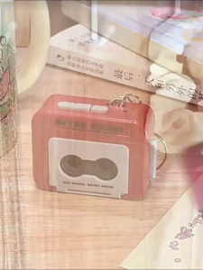 OFM-C1326 Gantungan Kunci Rekaman Musik Box Mini Keychain Voice Tape Recorder Unik / Ganci Lucu