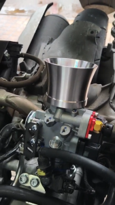 เรือนCBR150 แปลงใส่ Lead125 4V จีออโน่ CLICK160 ใบ 28 30 32 mm คอตั้ง CNC 2รูน็อต ใช้ฝาครอบหัวฉีดเดิมได้ เรือนcb150 เรือนลิ้นเร่ง CBR150 Lead Giorno