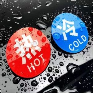 Acrylic Cold Hot Bath Room Water Temperature Label Hotel Homestay Cold Water Signboard Household Cold Hot Water Tag
