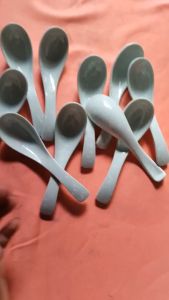 Bộ 10 cái muỗng phở  cơm canh nhựa Melamine vân đá NO25 : 14.3 x 3.9 x 1.7 cm nhiều màu
