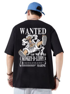 Bandai | One Piece Anime Print Peripheral Sun God Nika 5th Gear Luffy Mens and Womens Short-sleeved T-shirts Half-sleeved T-shirts