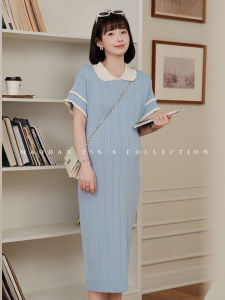 Váy Bầu Bằng Lụa Băng Mùa Hè Cho Bà Bầu Váy Bầu Cạp Cao Cổ Chữ V Dài Vừa Phải Thường Ngày