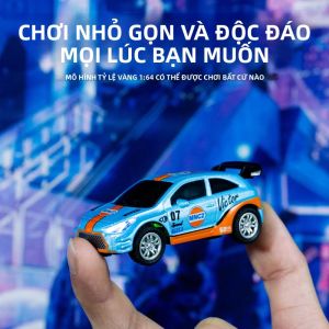 1:64 Mini Hợp Kim RC Xe Đua Điều Khiển Từ Xa 2.4G Bỏ Túi Micro Drift Dành Cho Trẻ Em Để Bàn Đồ Chơi Quà Tặng Kim Loại Pin Lithium Bao Gồm