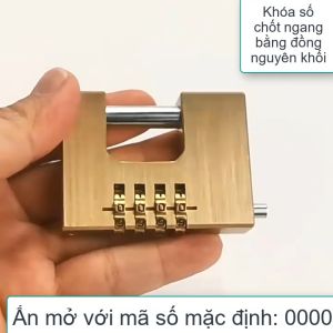 Khóa số chống trộm với chốt ngang D8mm chống cắt JX01 4 mã số thay đổi được bằng đồng nguyên khối