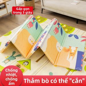 Thảm Bọt Đôi Mặt Họa Tiết Gấp Được