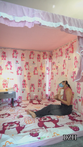 ผ้าม่าน 4 ด้าน ดีไซน์ใหม่มุ้งกันยุง5ฟุต มุ้งกันยุง 6/6.6 ฟุต วงเล็บได้รับการอัพเกรดให้มีเสถียรภาพมากขึ้น การอัพเกรดผ้า