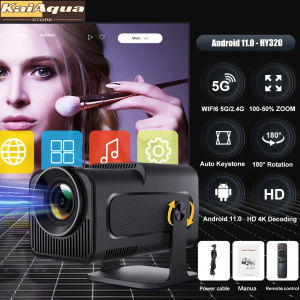 Ourdoor 4K Android 11 Projector Native 1080P 390ANSI HY320 Dual Wifi6 BT5.0 1920*1080P Cinema Portable Projetor Upgrated HY300