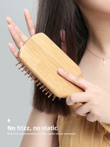 Home Use Head Meridian Air Cushion Comb Massage Large Comb for Women Long Hair Anti Hair Loss Static Free Airbag Wooden Comb