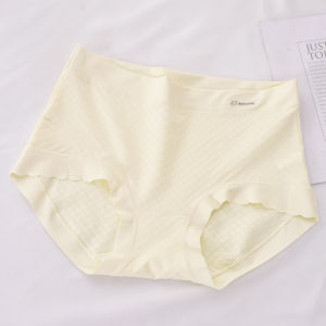 Modal Cotton Embroidered Underwear Womens mid Low Waist Hip Hugging Comfortable New Pure Color Skin-friendly Simple Triangle Briefs
