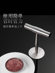 Handmade round Steak Bun Press Mold Commercial Stainless Steel 304 Burger Patty Maker Kitchen Tool for DIY Biscuit Shaping