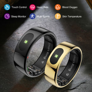 New R08 Smart Ring For Men Women Touch Control IP68 & 5ATM Waterproof Step Count Multi Sport Mode Health Heart Rate Monitor