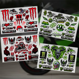 Quái vật phản quang mũ bảo hiểm hình dán trang trí Scooter Độ Xe Máy Dán Phụ Kiện cho Honda bấm 125i V3 PCX 160 ADV 160