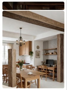 BEIQIVI | PU Wood-Style Fake Beam Carving Old Elm Surface Ceiling Beam