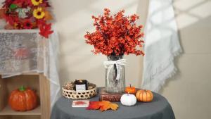 5Pcs Artificial Flowers Fall Babys Breath Fake Plants Home Wedding Centerpiece Table Thanksgiving Party Autumn Room Decorations