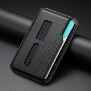 Magnetic Leather Wallet Card Holder Case for Magsafe IPhone 14 13 15 17 16 12 Air Pro Max Plus Mac Safe Hidden Strap Stand Cover