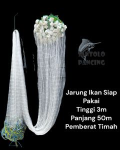 Jaring ikan siap pakai tinggi 3m panjang 50m jaring ikan murah jaring pukat jaring ikan kambangan