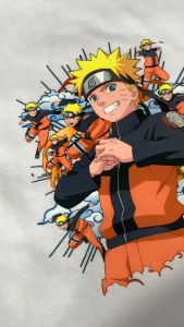 Setelan Kaos Anak Laki Laki ALL OF NARUTO Ukuran S-XL Maroon