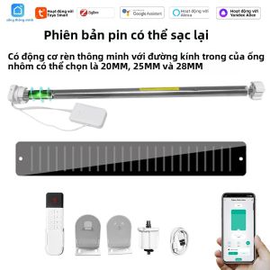 Tuya Zigbee Pin Thông Minh Màn Trập Con Lăn Động Cơ Tương Thích Với Điều Khiển Giọng Nói Alexa Cho Ống Nhôm 20MM/25MM/28MM