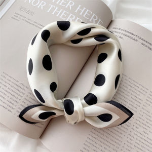 Elegant Polka Dot Silk 100%  Silk Decorative Female Spring & Fall Fashionable Stylish Small Scarf High-End Gift Scarf