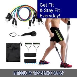 MATOUGUI Alat Olahraga Tarik Karet Adjustable Resistance Bands Latihan Tarikan Olahraga