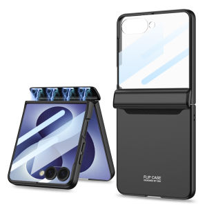szhaiyu | for Galaxy Z Flip 8 Magnetic Hinge All-included Phone Case for Samsung Galaxy Z Flip 8 Outer Screen Protective Matte Hard Cover