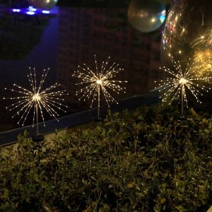Garden Solar Lights Firework Led Lawn Lamp Outdoor Waterproof Garden Decoration Light Patio Yard Christmas Landscape Path Lamps