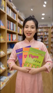 SÁCH - Cambridge: Starters Movers Flyers in gộp 1-2-3-4 khổ B5