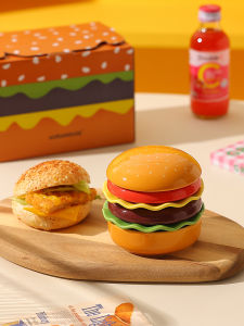 Creative Ceramic Burger Plate Cute Dining Utensils Dipping Sauce Dish High Aesthetic Value Snack Dim Sum Small Dish Plate