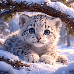 HUACAN Diamond Painting Leopard Winter Animal Home Decor Full Square Round Drill Diamond Mosaic Snow Forest Handmade