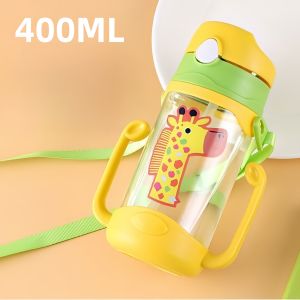 Kids Water Bottle With Straw Kids Girls Portable Travel Bottles Gym Sports Fitness Cup Summer Cold Water Juice Drinking Bottle