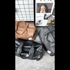 Luxury Leather Travel Bag Sling Shoulder Messenger Business Gym Casual Design Hand Carry Beg Suitcase Luggage Handbag