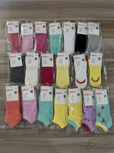 Baleno Pure Color Womens Antibacterial Socks Womens Cotton Socks Easiest for Match Socks