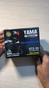 Aki Motor YAMA GTZ5S 12V 5Ah Honda Beat Supra 125 Karisma Revo Scoopy Old Spacy Blade Vario Old Vixio Mio J Soul