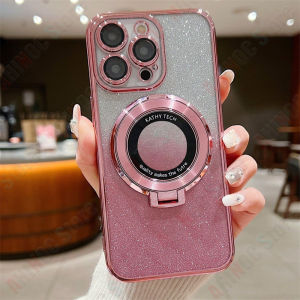 Luxury Plating Gradient Glitter For Realme C67 C65 C63 C60 C55 C53 C51 C35 C33 C31 C30  Note 50 Narzo 50 Prime 4G 5G Fashion Folding Ring Stand Glitter Silicone TPU Back Cover AH-4