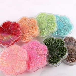 5600Pcs (2/3/4/5/6/8/10mm) Half Round Pearl Beads Flatback Rhinestones For DIY Weeding Dress Make Up Nail Art Decoration F0517